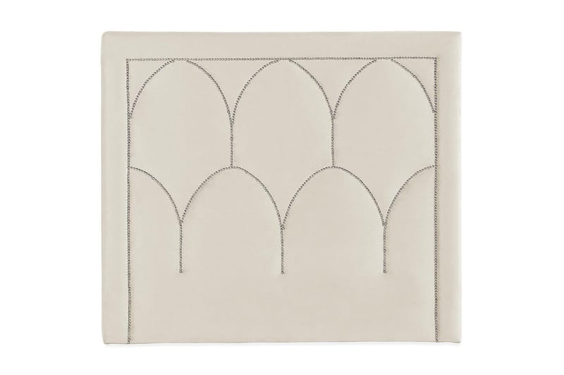 Leva Sengegavl 140cm, Beige/Fløyel