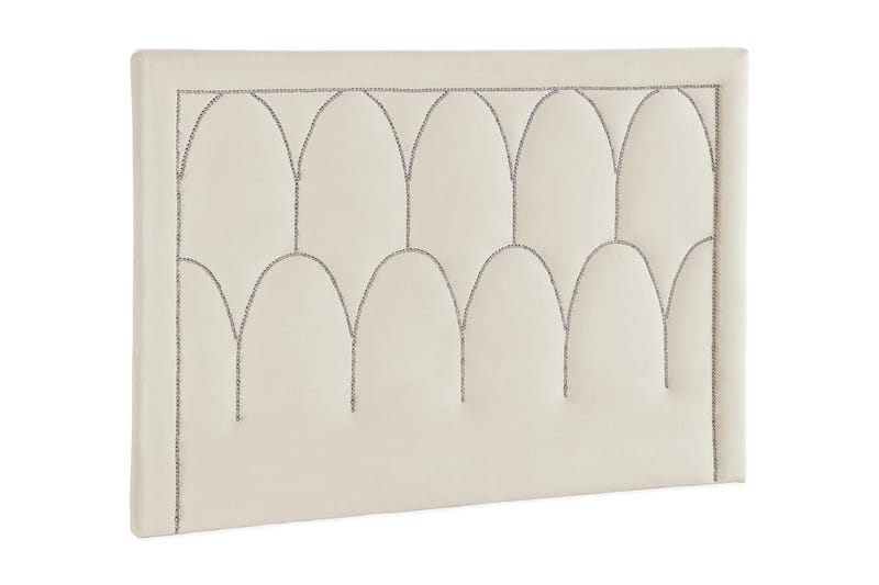 Leva Sengegavl 160cm - Beige/Fløyel - Møbler - Senger - Sengetilbehør - Sengegavl