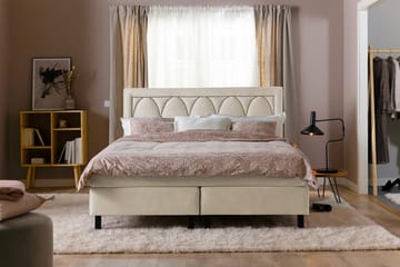 Leva Sengegavl 160cm - Beige/Fløyel - Møbler - Senger - Sengetilbehør - Sengegavl