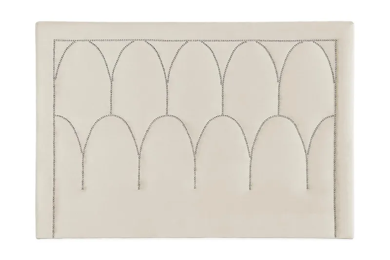 Leva Sengegavl 180cm, Beige/Fløyel