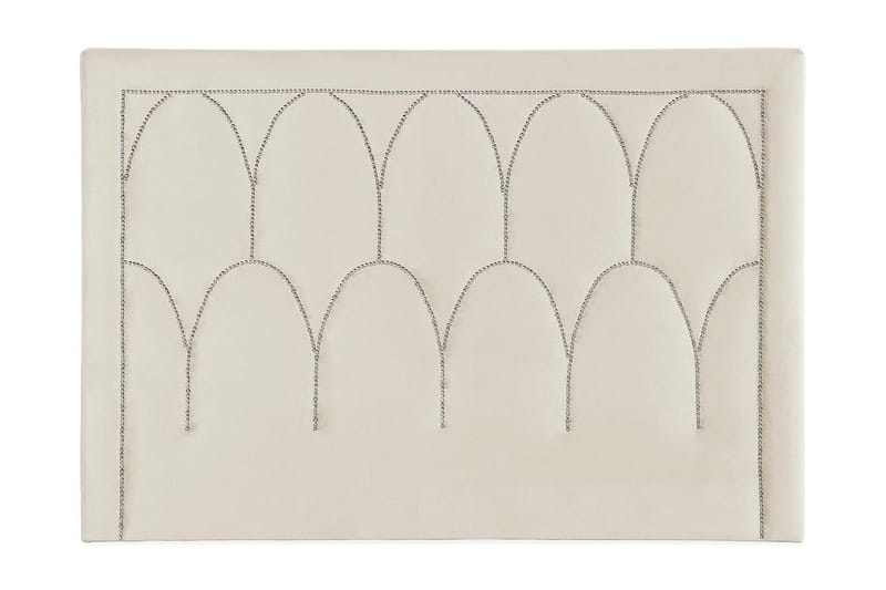 Leva Sengegavl 180cm, Beige/Fløyel