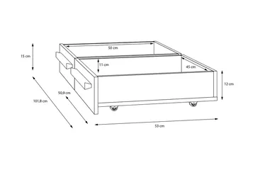 Ahmetbay Sengeskuff 2-pack - Grå/Brun - Møbler - Senger - Sengetilbehør - Oppbevaring til senger