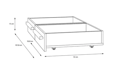 Ahmetbay Sengeskuff 2-pack - Grå/Brun - Møbler - Senger - Sengetilbehør - Oppbevaring til senger