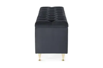 Royal Velvet Sengekiste Fløyel - Svart - Møbler - Senger - Sengetilbehør - Oppbevaring til senger