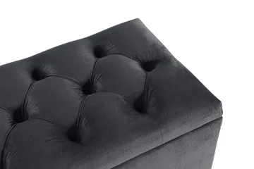 Royal Velvet Sengekiste Fløyel - Svart - Møbler - Senger - Sengetilbehør - Oppbevaring til senger