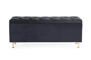 Royal Velvet Sengekiste Fløyel - Svart - Møbler - Senger - Sengetilbehør - Oppbevaring til senger