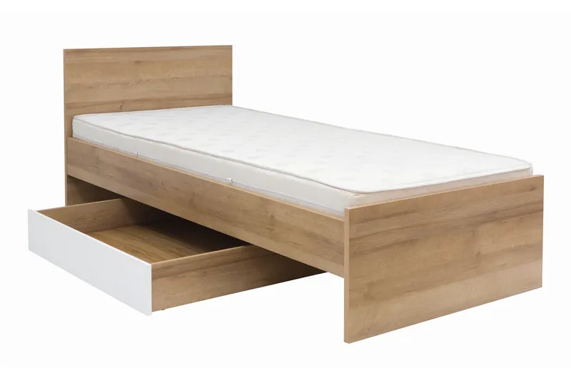 Tarka Sengeskuff - Tre/Natur/Hvit - Møbler - Senger - Sengetilbehør - Oppbevaring til senger