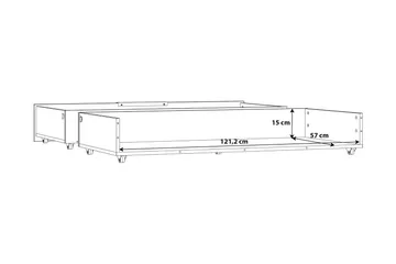 Vergina Sengeskuffer 2-pk - Svart/Grå - Møbler - Senger - Sengetilbehør - Oppbevaring til senger