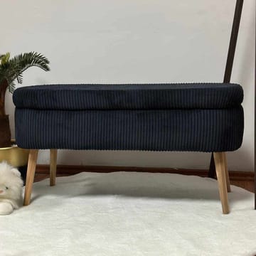 Pouffe with Storage Atelier Del Sofa Svart - Møbler - Senger - Sengetilbehør - Oppbevaring til senger