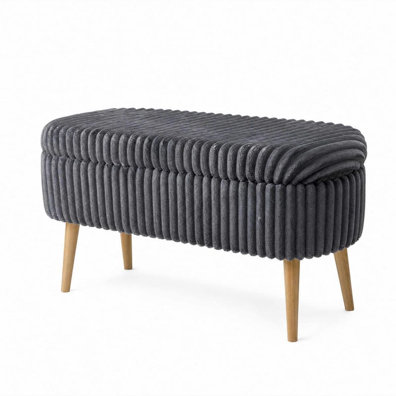 Pouffe with Storage Atelier Del Sofa Toscano Anthracite