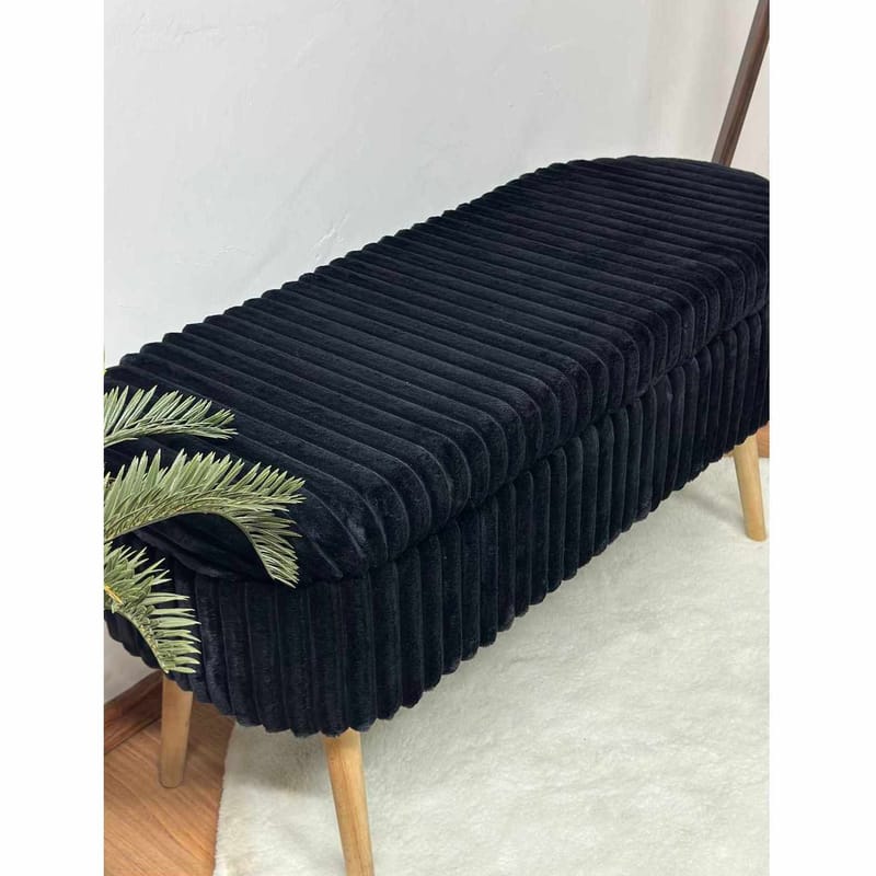 Pouffe with Storage Atelier Del Sofa Toscano Black - Møbler - Senger - Sengetilbehør - Oppbevaring til senger
