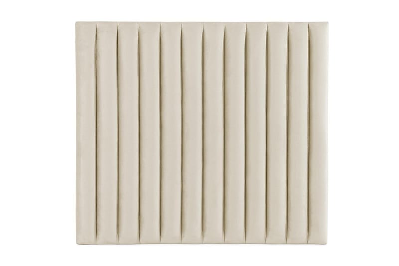 Rakel Sengegavl 140cm, Beige/Fløyel