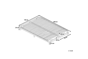 Basic Ribbebunn 140|200 Cm - Hvit - Møbler - Senger - Sengetilbehør - Ribbebunn