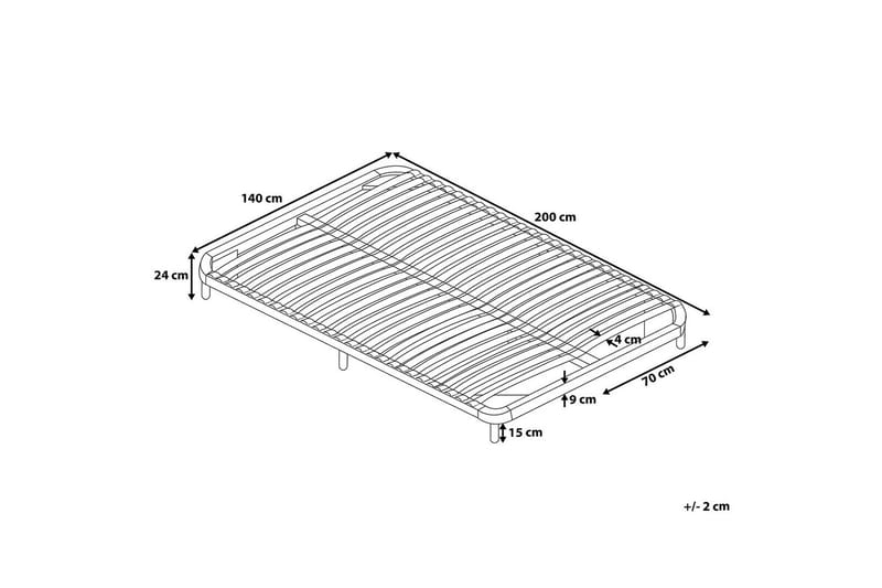 Basic Ribbebunn 140|200 Cm - Hvit - Møbler - Senger - Sengetilbehør - Ribbebunn