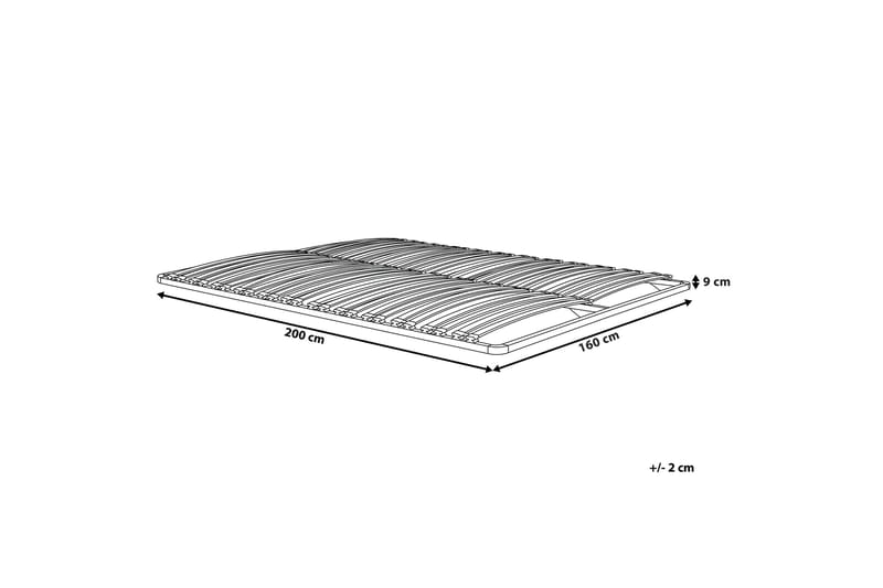 Ribbebunn 160x200 cm BASIC - Svart - Møbler - Senger - Sengetilbehør - Ribbebunn