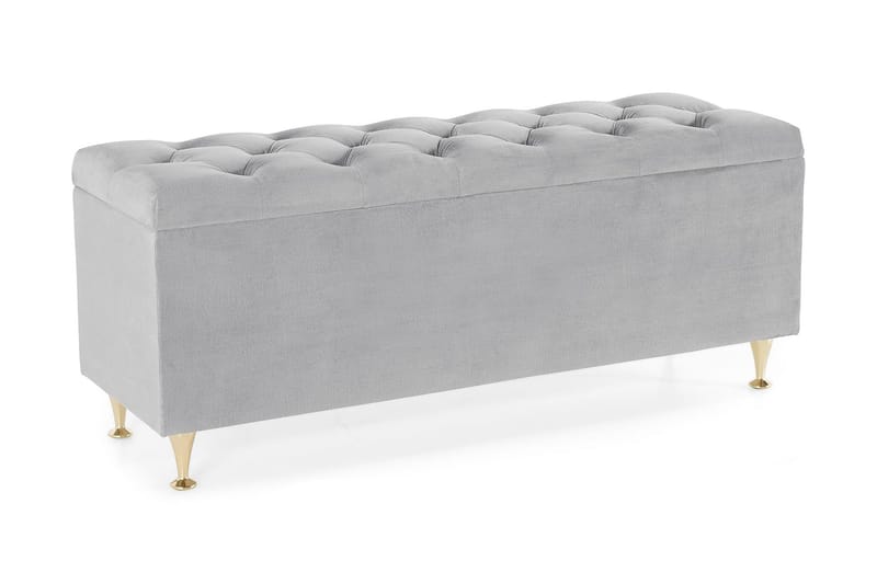 Royal Velvet Sengekiste Fløyel, Lysegrå