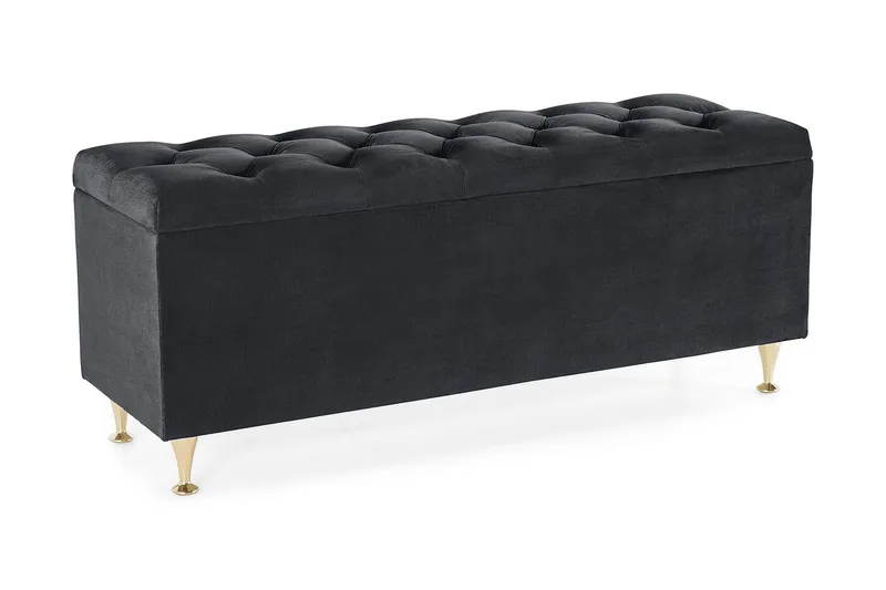 Royal Velvet Sengekiste Fløyel, Svart