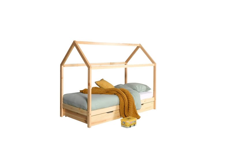 Seng med skuff Dallas 90x200 cm Antrasitt - Antrasitt - Møbler - Senger - Sengetilbehør - Oppbevaring til senger