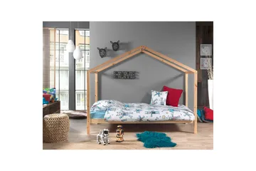 Seng uten gjerde og tekstilsett skuff Dallas 90x200 cm Naturlig - Naturlig - Møbler - Senger - Sengetilbehør - Oppbevaring til senger