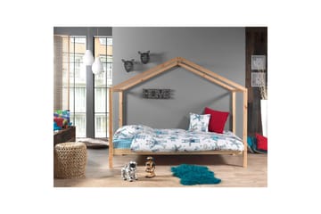 Seng uten gjerde og tekstilsett skuff Dallas 90x200 cm Naturlig - Naturlig - Møbler - Senger - Sengetilbehør - Oppbevaring til senger