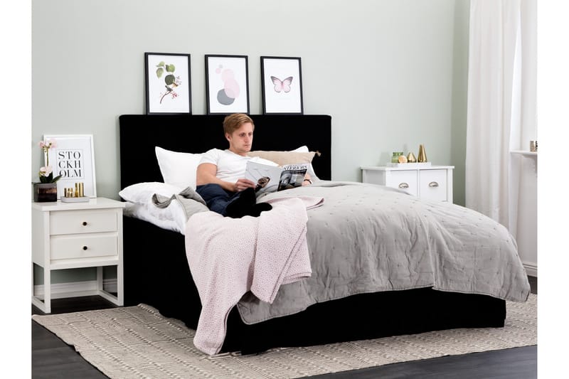 Ava Sengegavl 180 cm - Sort - Møbler - Senger - Sengetilbehør - Sengegavl
