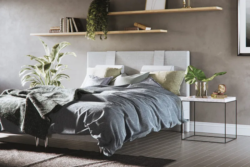Sengegavl Basic Home Dream Lyx sengegavl 160 cm Grå 160 - Møbler - Senger - Sengetilbehør - Sengegavl