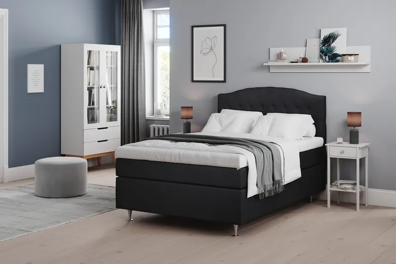 Belda Sengegavl 120 cm Buet - Svart - Møbler - Senger - Sengetilbehør - Sengegavl