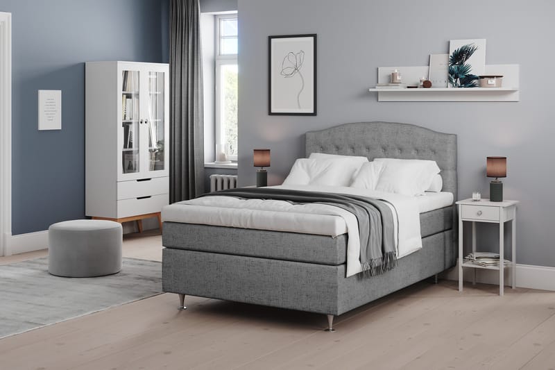 Belda Sengegavl 140 cm Buet - Grå - Møbler - Senger - Sengetilbehør - Sengegavl