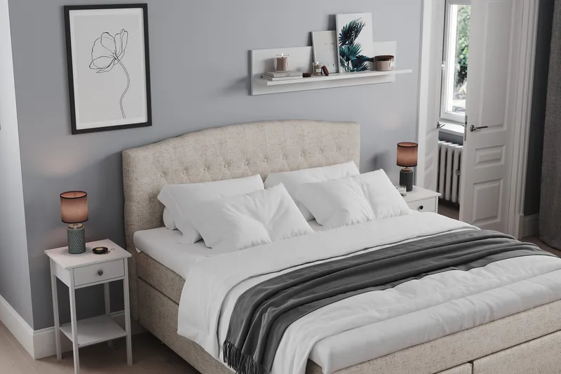 Belda Sengegavl 180 cm Buet - Beige - Møbler - Senger - Sengetilbehør - Sengegavl