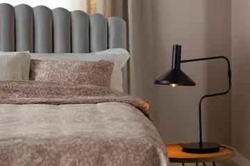 Davia Sengegavl 140 cm - Lysegrå/Fløyel - Møbler - Senger - Sengetilbehør - Sengegavl