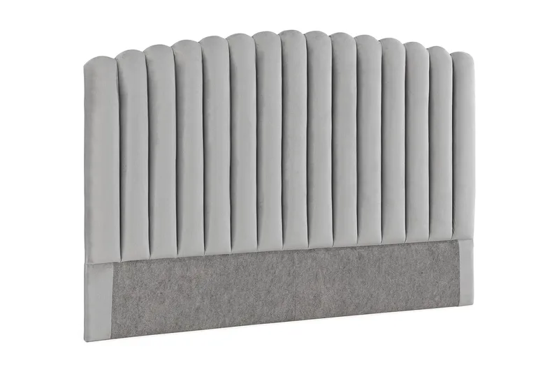 Davia Sengegavl 160 cm - Lysegrå/Fløyel - Møbler - Senger - Sengetilbehør - Sengegavl