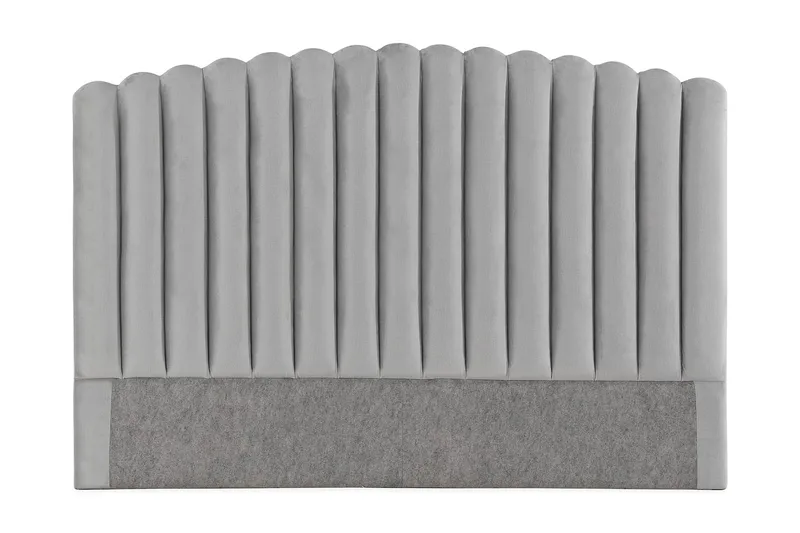 Davia Sengegavl 160 cm - Lysegrå/Fløyel - Møbler - Senger - Sengetilbehør - Sengegavl