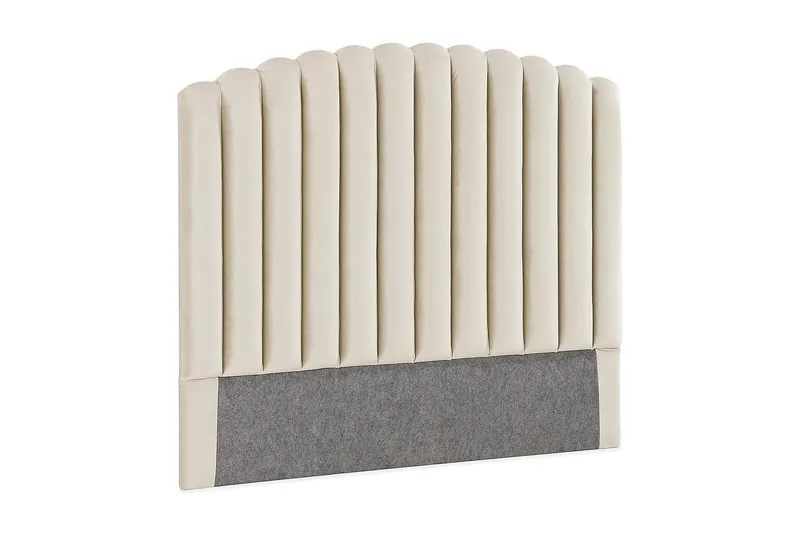 Davia Sengegavl Fløyel 140 cm - Beige / Lys - Møbler - Senger - Sengetilbehør - Sengegavl