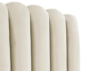 Davia Sengegavl Fløyel 140 cm - Beige / Lys - Møbler - Senger - Sengetilbehør - Sengegavl