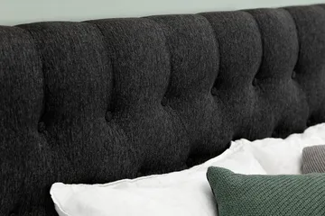 Diamant Sengegavl Lucky 160 cm - Svart|Grå - Møbler - Senger - Sengetilbehør - Sengegavl