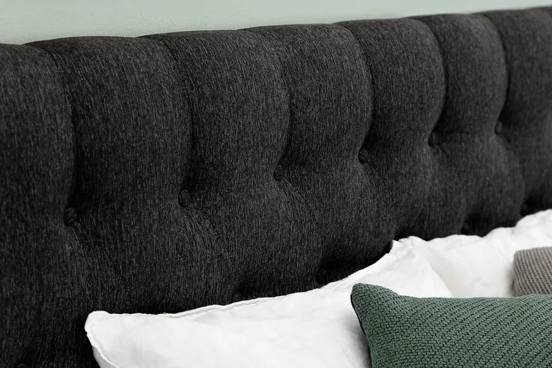 Diamant Sengegavl Lucky 160 cm - Svart|Grå - Møbler - Senger - Sengetilbehør - Sengegavl