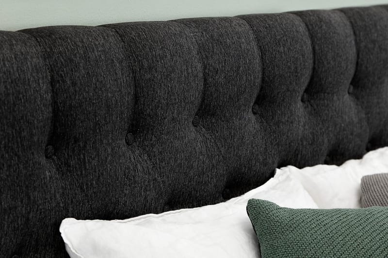 Diamant Sengegavl Lucky 160 cm - Svart/Grå - Møbler - Senger - Sengetilbehør - Sengegavl