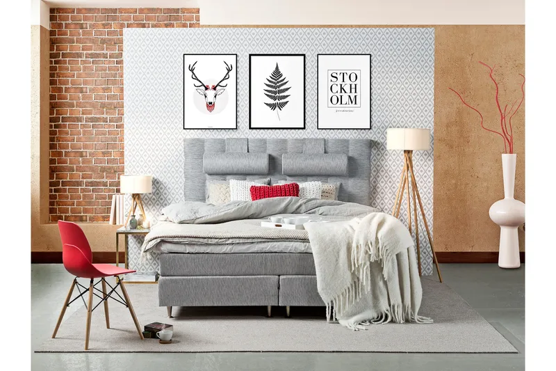 Drömsk Sengegavl 160 cm - Lysegrå - Møbler - Senger - Sengetilbehør - Sengegavl