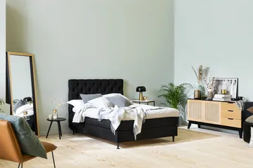 Ella Sengegavl Dypheftet 120cm - Svart - Møbler - Senger - Sengetilbehør - Sengegavl