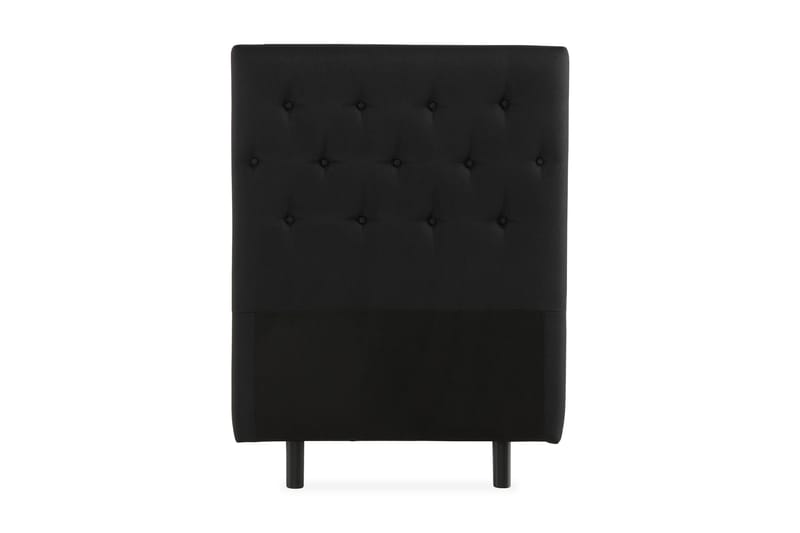 Ella Sengegavl med Knapper 90cm, Svart