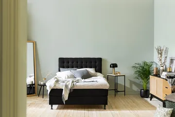 Ella Sengegavl Rutete 120cm - Svart - Møbler - Senger - Sengetilbehør - Sengegavl
