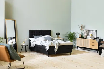 Ella Sengegavl Rutete 140cm - Svart - Møbler - Senger - Sengetilbehør - Sengegavl