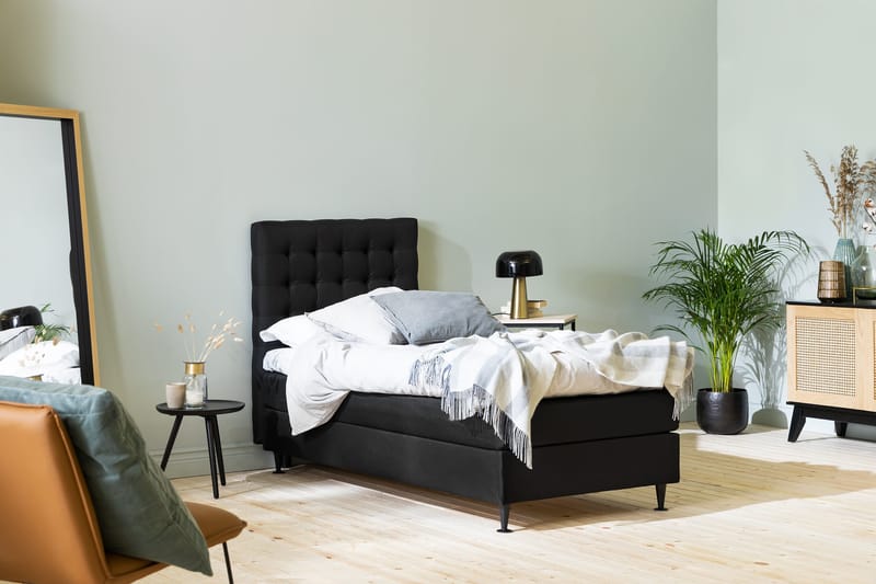Ella Sengegavl Rutete 90cm - Svart - Møbler - Senger - Sengetilbehør - Sengegavl