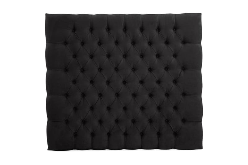 Sengegavl Estelle 120 cm Fløyel - Svart - Sengegavl