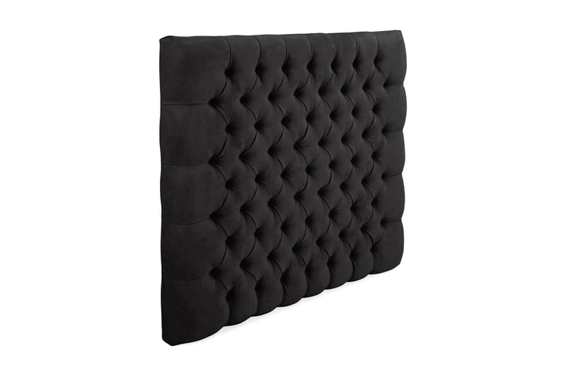 Sengegavl Estelle 120 cm Fløyel - Svart - Sengegavl