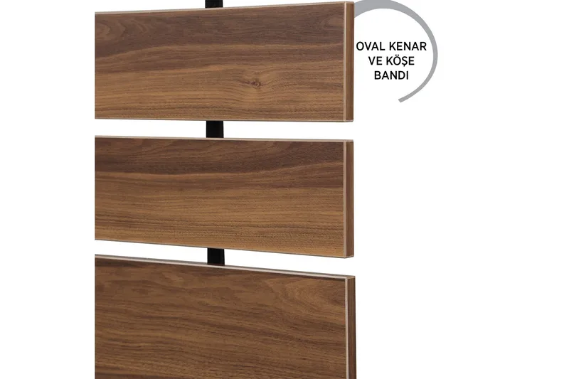 Feldene Sengegavl - Valnøtt - Møbler - Senger - Sengetilbehør - Sengegavl