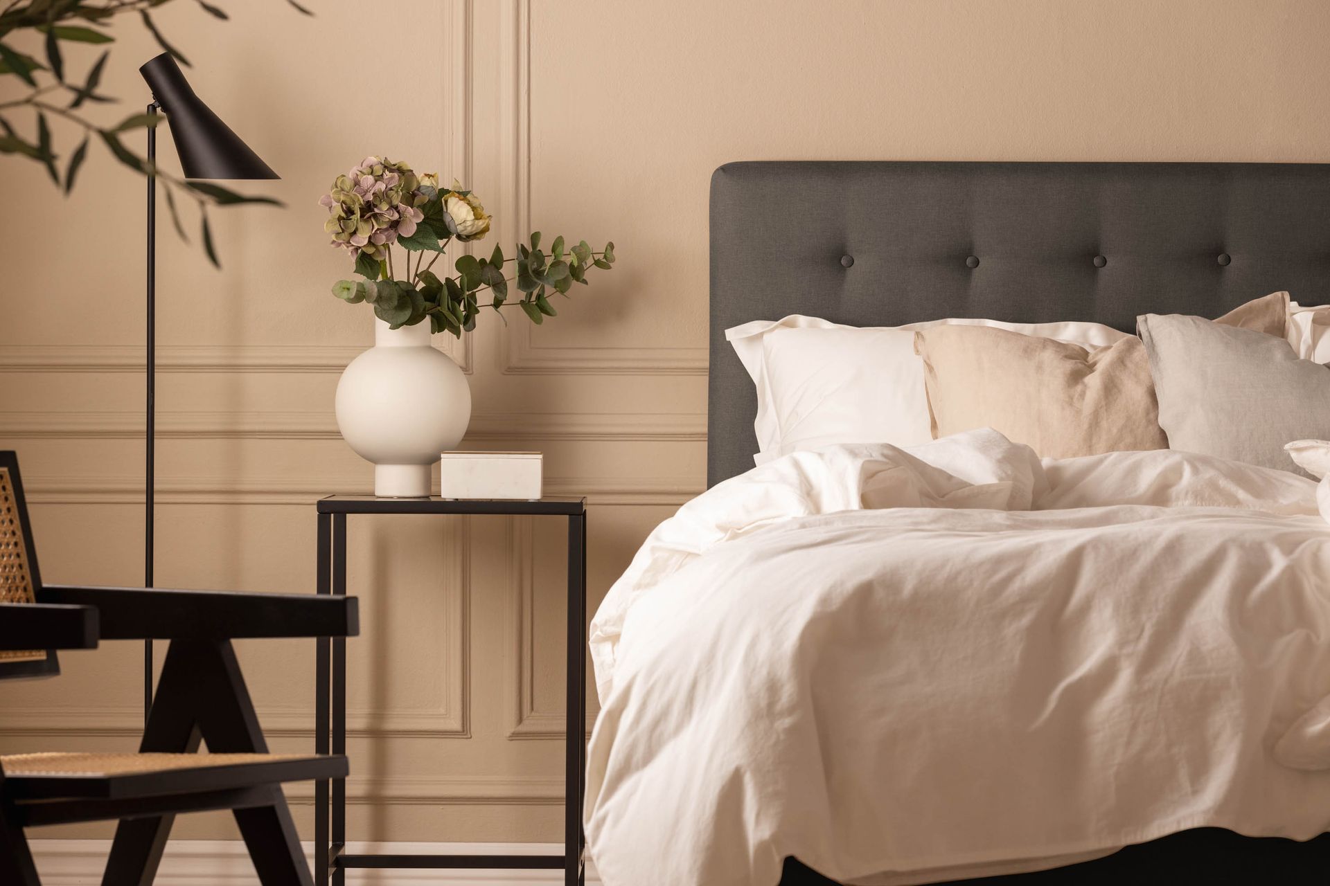 Glatt gavl Nayaka 180 - Mørkegrå - Møbler - Senger - Sengetilbehør - Sengegavl