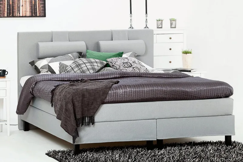 Glatt Sengegavl Lucky 150 cm - Mellangrå - Møbler - Senger - Sengetilbehør - Sengegavl