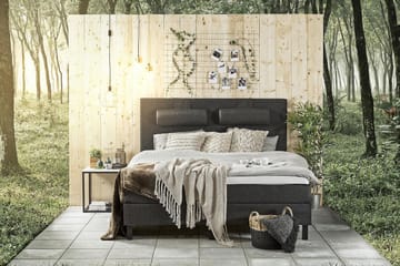 Glatt Sengegavl Lucky 150 cm - Svart|Grå - Møbler - Senger - Sengetilbehør - Sengegavl