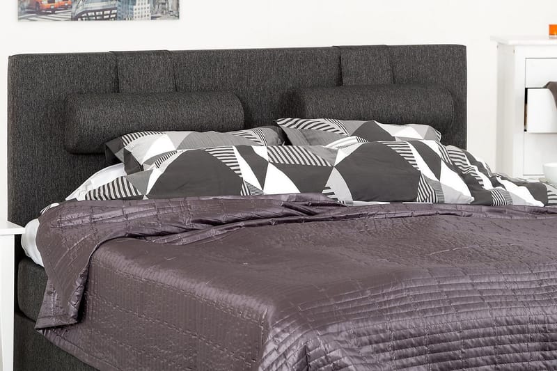 Glatt Sengegavl Lucky 150 cm - Svart|Grå - Møbler - Senger - Sengetilbehør - Sengegavl
